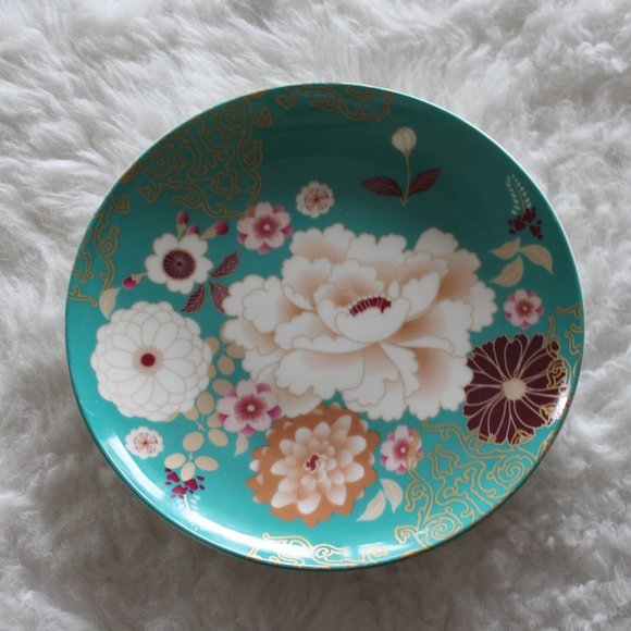 Maxwell and Williams Teal kimono 20cm 8” Dessert Or Cake Plate Bone China - Picture 1 of 3